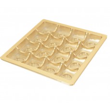 Einlage 160x160x20 mm 16 pr gold (100er Pack)
