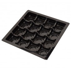 Einlage 160x160x20 mm 16 pr schwarz (100er Pack)
