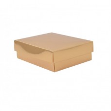 Sober æske og låg 112x82x25 mm guld (100-pak)