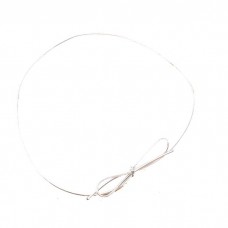 Elastisk snor i sølv med knyttet sløjfe 10" (50-pakke)