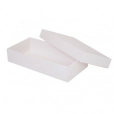 Sober-series box and lid 159x78x25 mm white (100-pack)