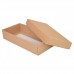 Sober-series box and lid 159x78x25 mm natural brown (100-pack)