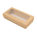Sober-series box and lid window 159x78x25 mm natural brown (100-pack)